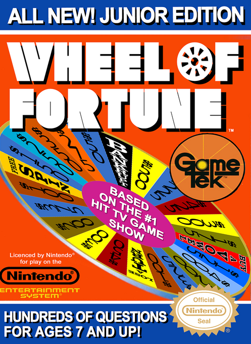 Wheel of Fortune Junior Edition box art for NES