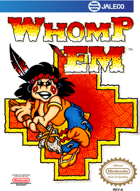 Whomp 'Em box art for NES