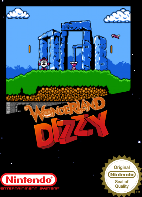 Wonderland Dizzy box art for NES