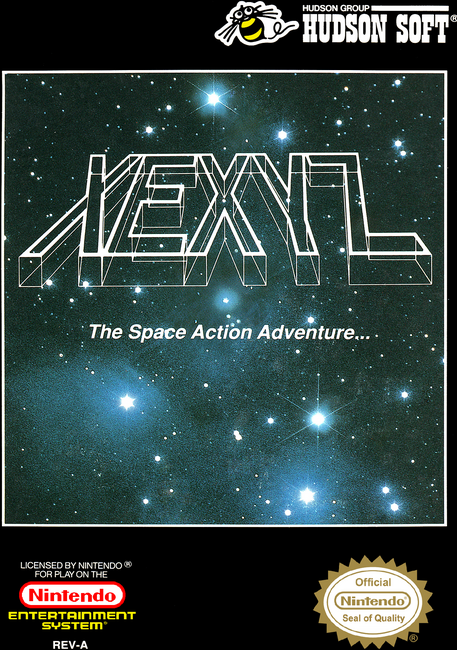 Xexyz box art for NES