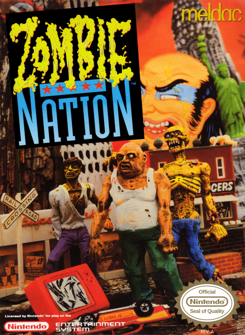 Zombie Nation box art for NES