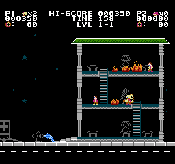 Fire And Rescue screenshot 2 for NES