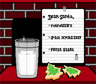 8-BIT XMAS 2019 title screen for NES
