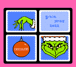8-Bit Xmas 2022 [Homebrew] title screen for NES
