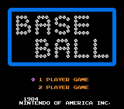 Baseball [5 Screw] title screen for NES