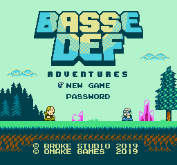 Basse Def Adventures title screen for NES