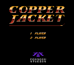 Copper Jacket title screen for NES