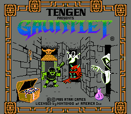 Gauntlet [Gray Cart] title screen for NES