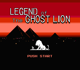 Ghost Lion title screen for NES