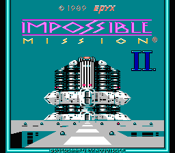 Impossible Mission II [SEI] title screen for NES
