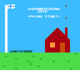 Juhannussauna 2016 [Homebrew] title screen for NES