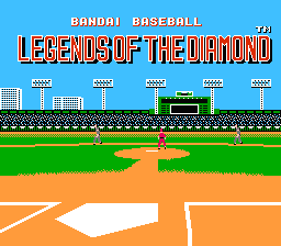 Legends of the Diamond title screen for NES