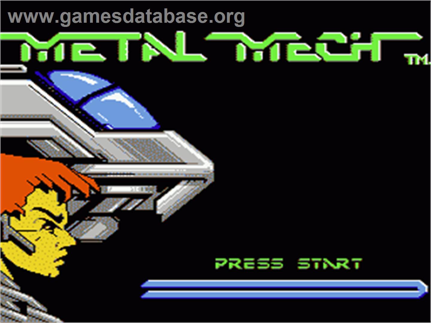 Metal Mech title screen for NES
