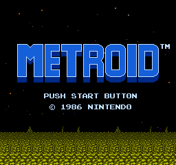 Metroid [5 Screw] title screen for NES