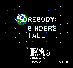 Orebody: Binder's Tale title screen for NES