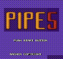 Pipemania title screen for NES