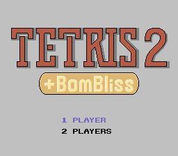 Tetris 2 + BomBliss title screen for Famicom