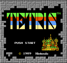 Tetris [Tengen] title screen for NES