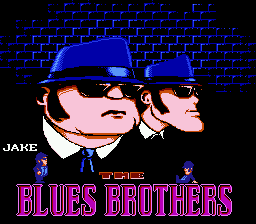 The Blues Brothers title screen for NES