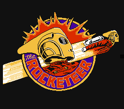 The Rocketeer title screen for NES
