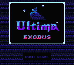 Ultima: Kyoufu no Exodus title screen for Famicom