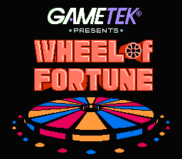 Wheel of Fortune Featuring Vanna White title screen for NES