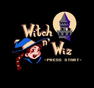 Witch n' Wiz title screen for NES