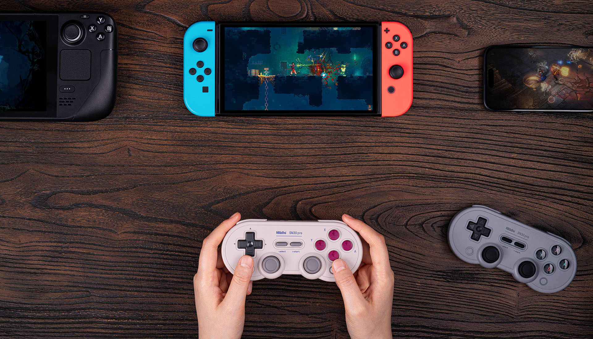 8Bitdo SN30 Pro Bluetooth Gamepad box art for Nintendo Switch