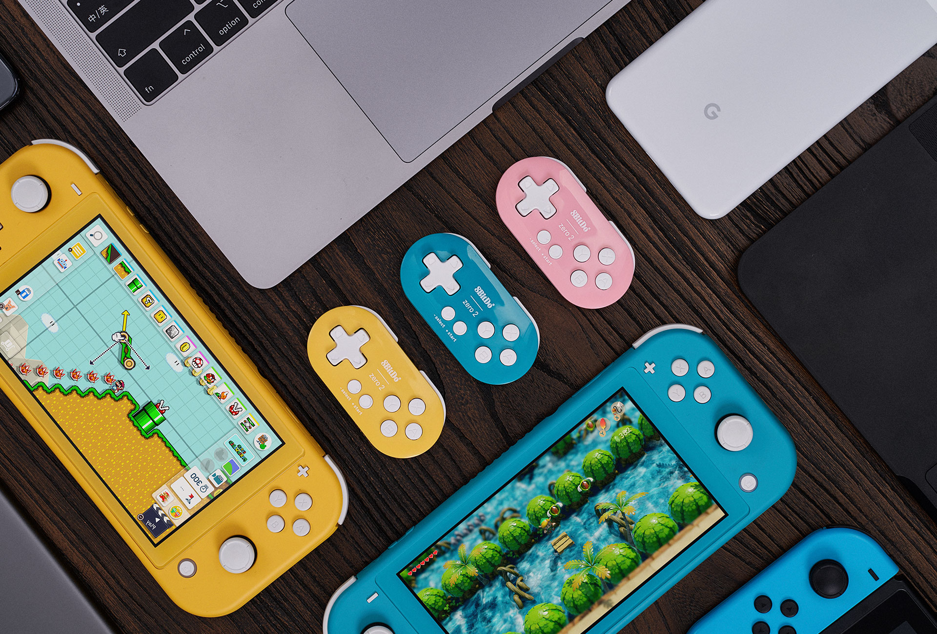 8bitdo Zero 2 Yellow box art for Nintendo Switch