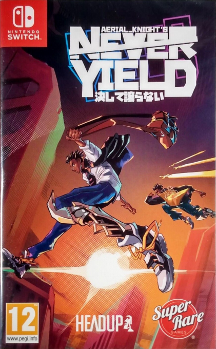 Aerial Knight's Never Yield box art for Nintendo Switch