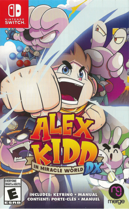 Alex Kidd in Miracle World DX box art for Nintendo Switch