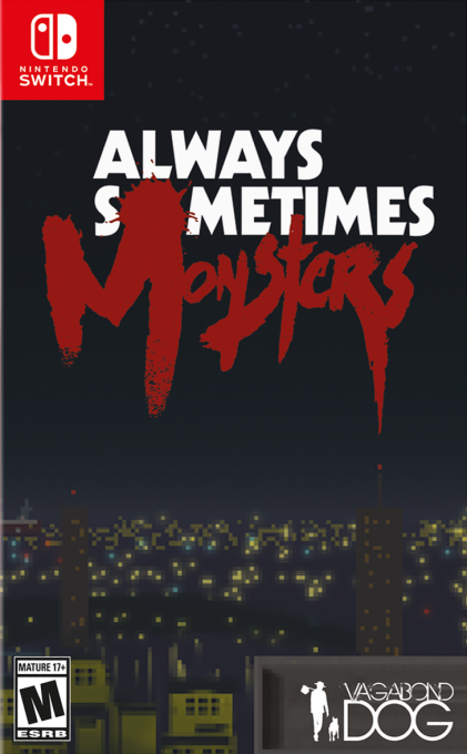 Always Sometimes Monsters box art for Nintendo Switch