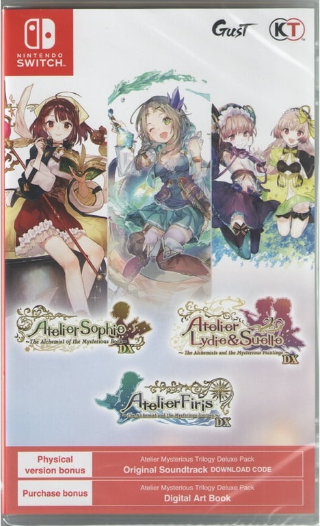 Atelier Mysterious Trilogy Deluxe Pack box art for Nintendo Switch