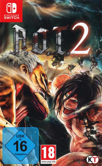Attack on Titan 2 box art for Nintendo Switch