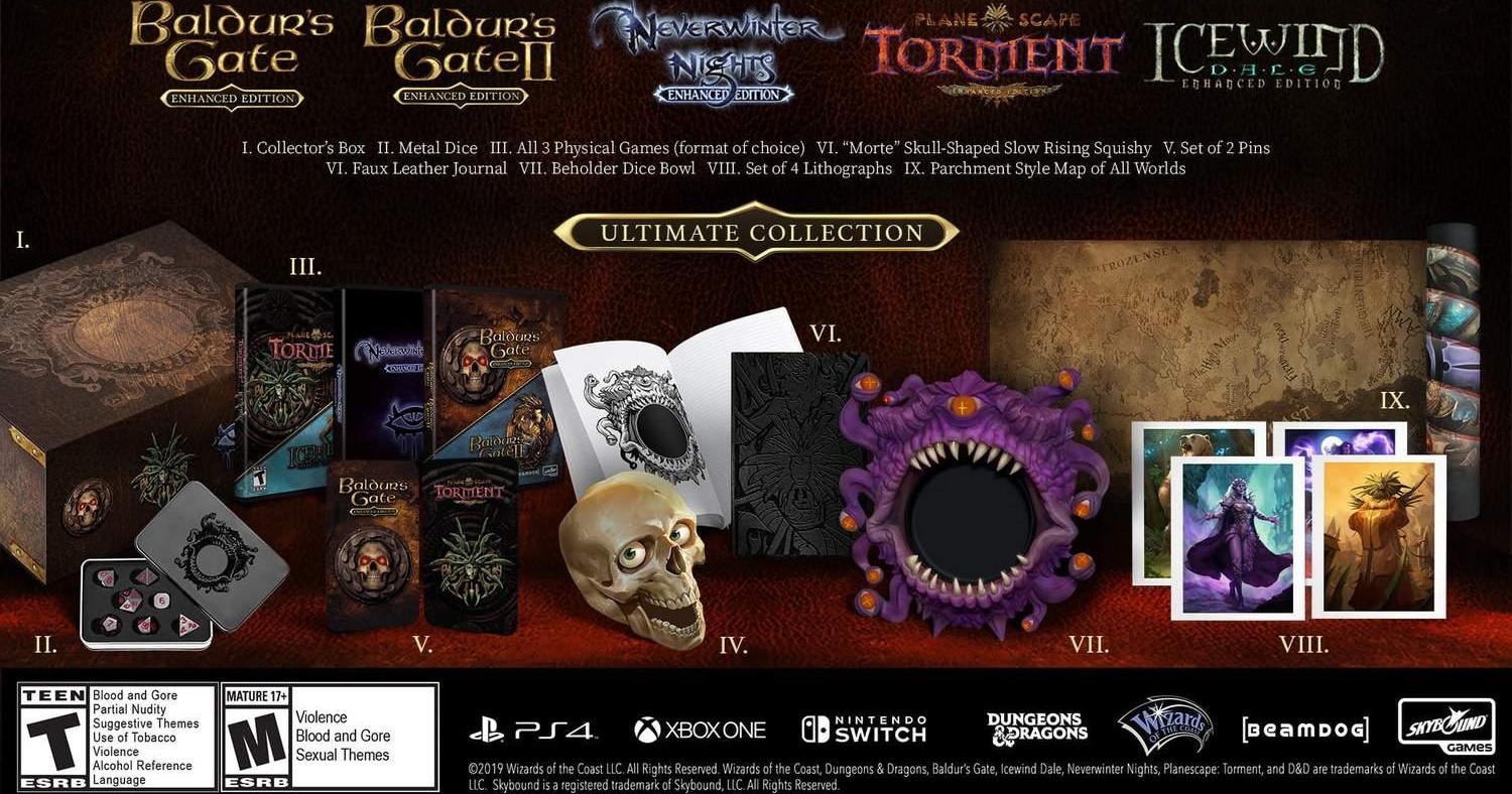 Baldur's Gate Planescape Neverwinter Ultimate [Collector's Edition] box art for Nintendo Switch