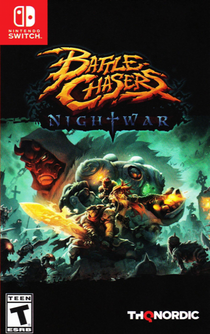 Battle Chasers Nightwar box art for Nintendo Switch