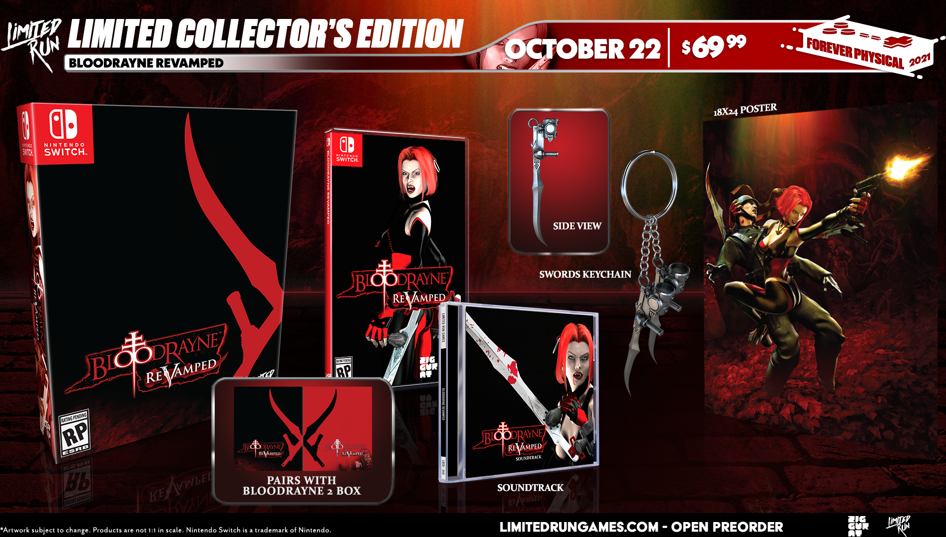 Bloodrayne 1 & 2: Revamped box art for Nintendo Switch