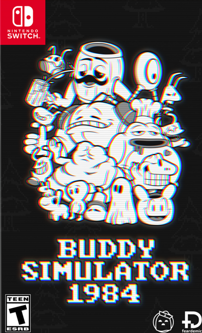 Buddy Simulator 1984 box art for Nintendo Switch