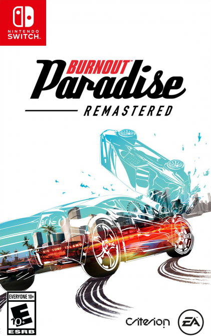 Burnout Paradise Remastered box art for Nintendo Switch