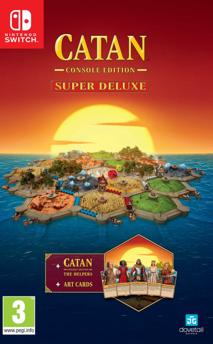 Catan: Console Edition Super Deluxe box art for Nintendo Switch