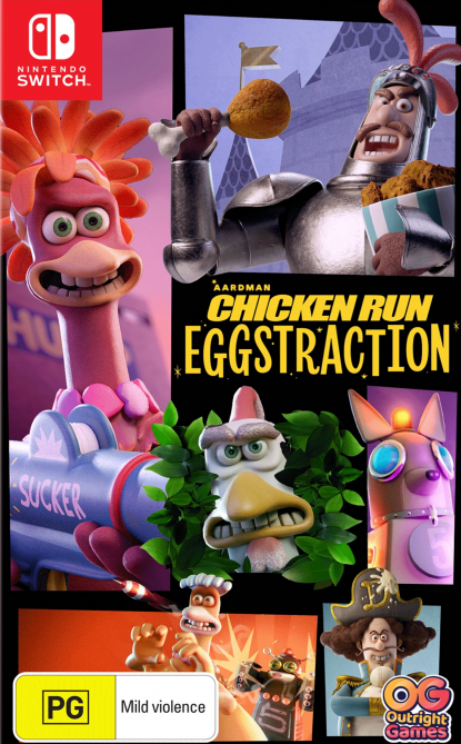 Chicken Run: Eggstraction box art for Nintendo Switch