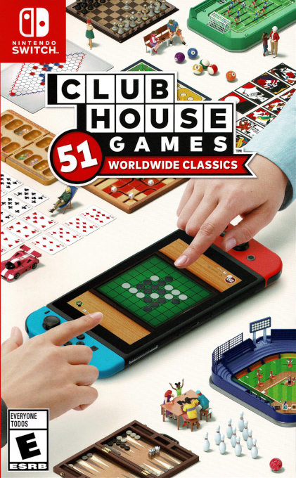 Clubhouse Games: 51 Worldwide Classics box art for Nintendo Switch