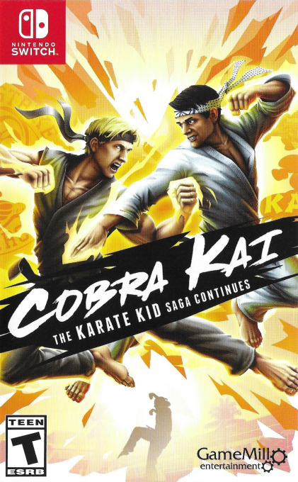 Cobra Kai: The Karate Kid Saga Continues box art for Nintendo Switch