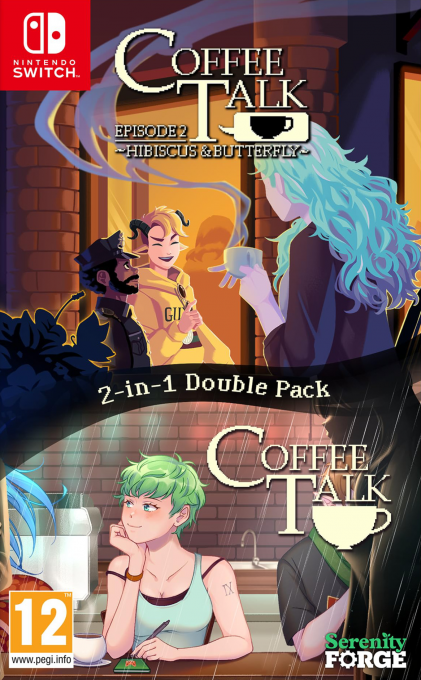 coffee talk 1 & 2 double pack box art for Nintendo Switch
