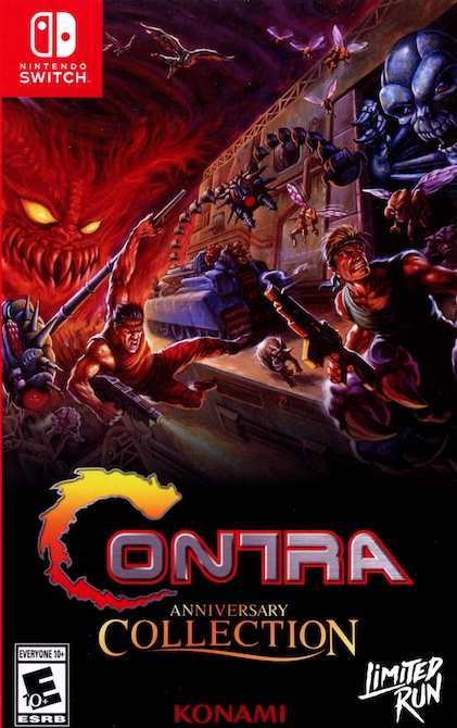 Contra Anniversary Collection box art for Nintendo Switch