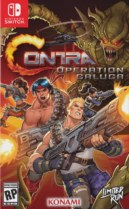 Contra: Operation Galuga box art for Nintendo Switch