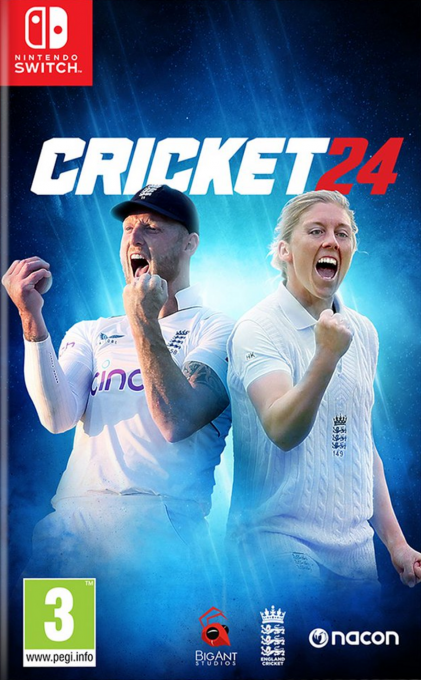 Cricket 24 box art for Nintendo Switch