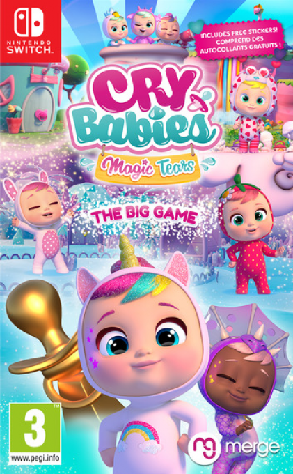 Cry Babies Magic Tears: The Big Game box art for Nintendo Switch