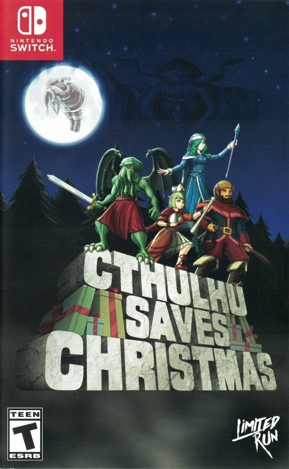 Cthulhu Saves Christmas box art for Nintendo Switch