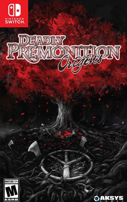 Deadly Premonition Origins box art for Nintendo Switch